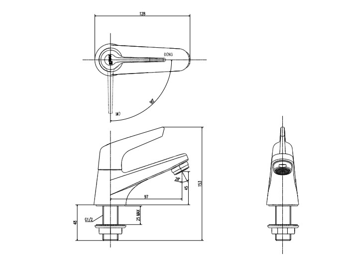 Vòi Nước Lạnh Lavabo Inax LFV-17 - Ảnh 3