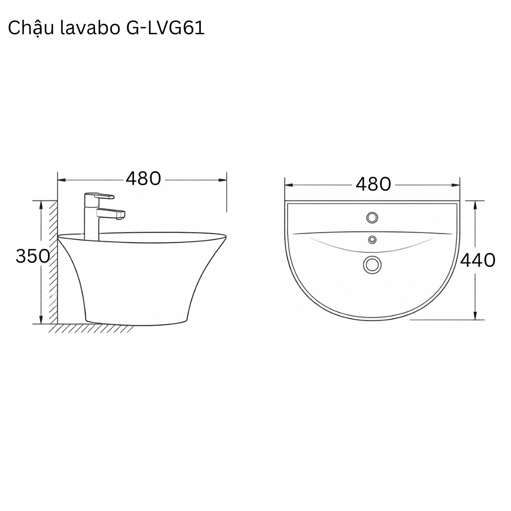 Chậu Lavabo GUCEN G-LVG61 Giá Rẻ - Ảnh 3