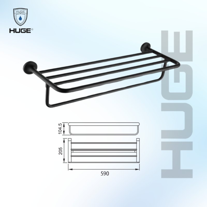 Kệ khăn 2 tầng H-B1839B là sản phẩm cao cấp thuộc Bộ phụ kiện Pamela Black