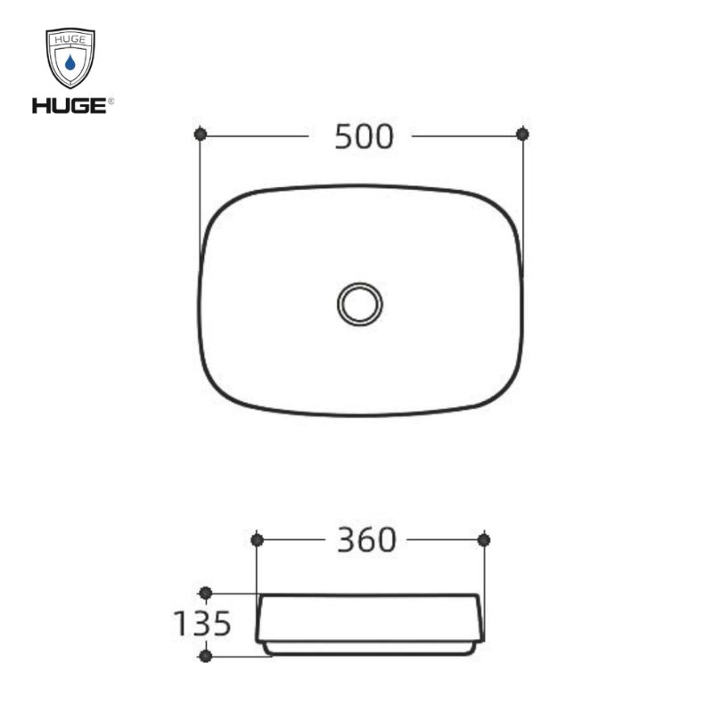 Lavabo đặt bàn Huge H-LD1500S - Ảnh 2