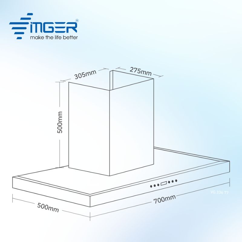 Máy Hút Mùi Chữ T Vinger VG 336 T7 - Ảnh 2