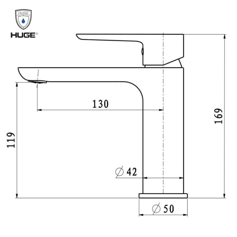 Vòi Lavabo nóng lạnh Huge Allen Eco H-2800V - Ảnh 2