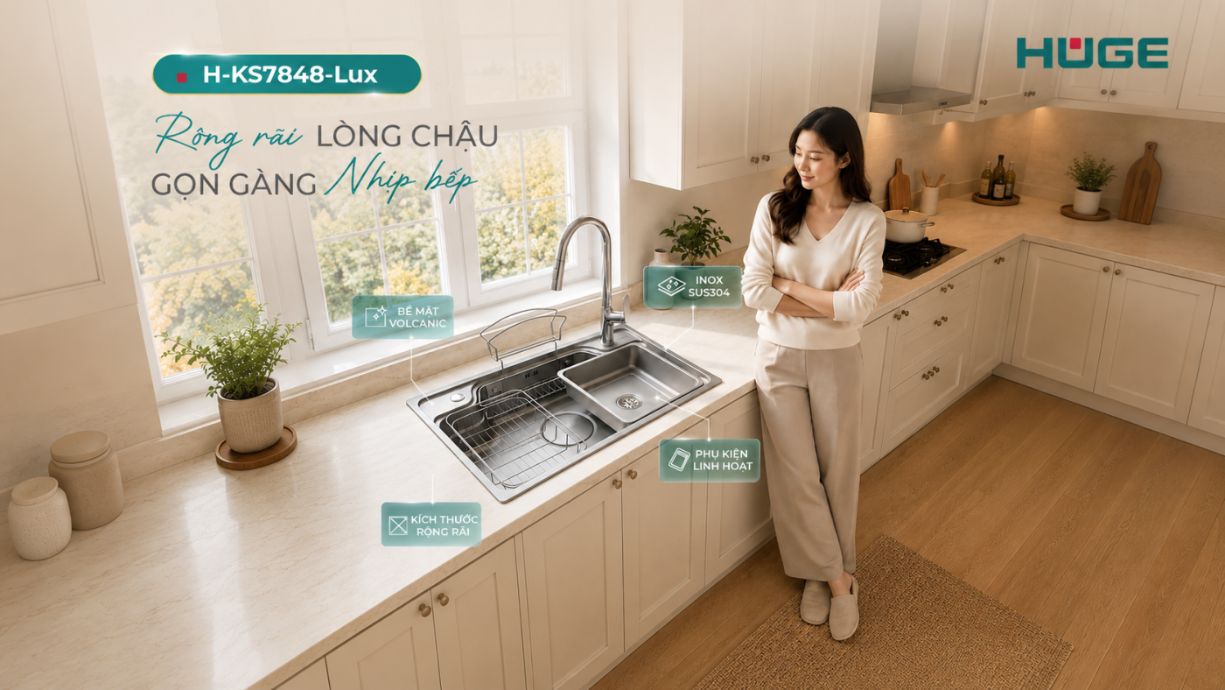 Chậu Rửa Chén HUGE H-KS7848-LUX
